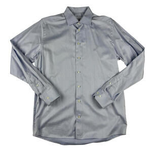 Eton Contemporary Fit Signature Twill Dress Shirt Blue Size 41 | 16